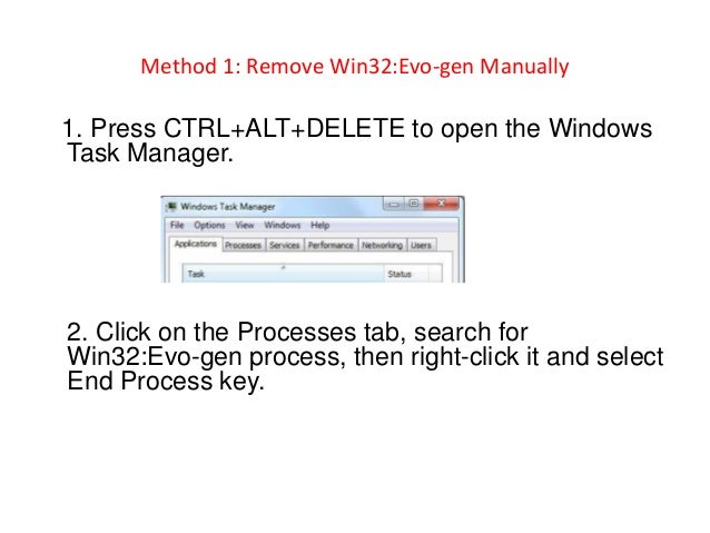 How To Remove Win32 Evo Gen
