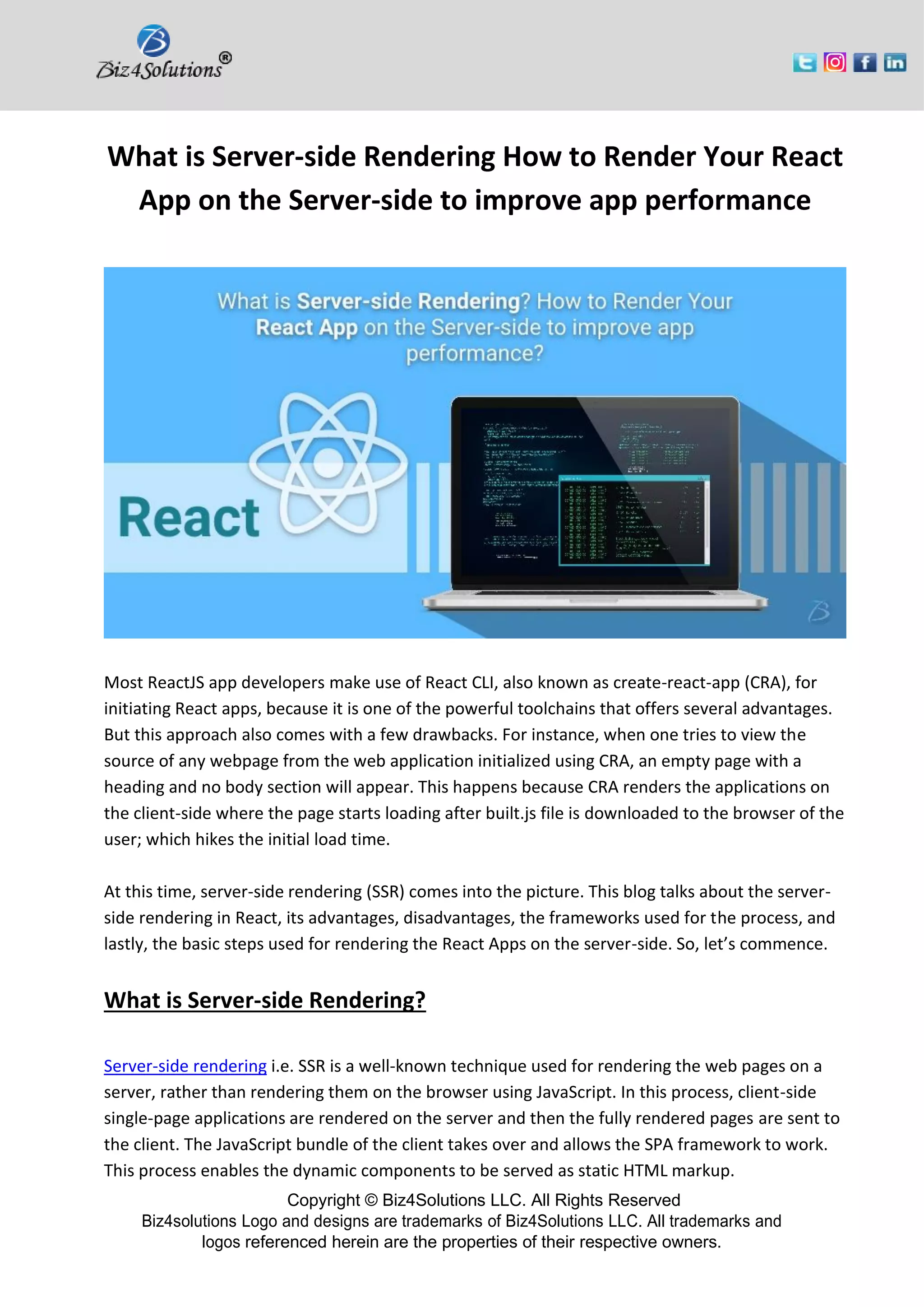What is Server-side Rendering? How to Render Your React App on the ...