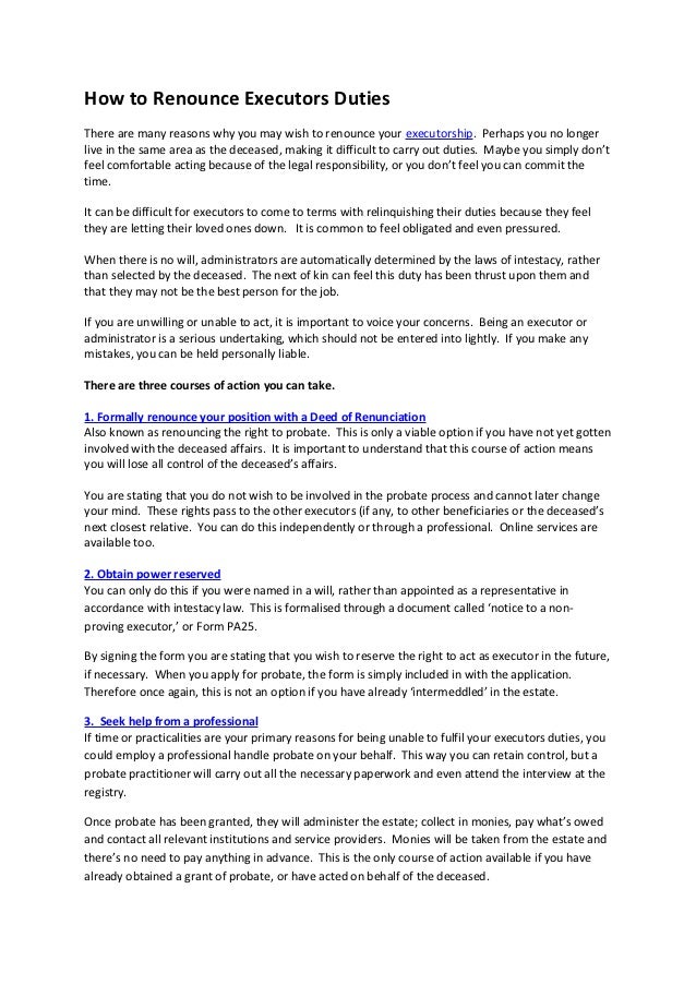 Letter Of Renunciation Sample Uk Letter Of Renunciation Sample Uk