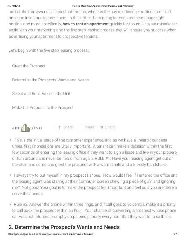 How to rent your apartment unit quickly and affordably