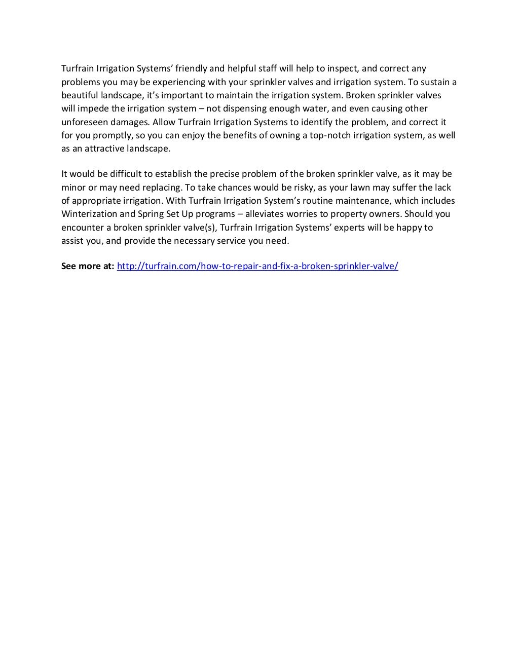 How to repair and fix a broken sprinkler valve