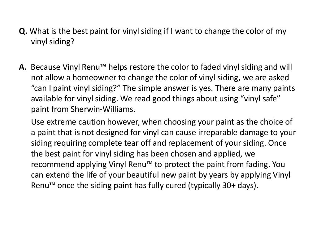 How to repair and paint vinyl siding