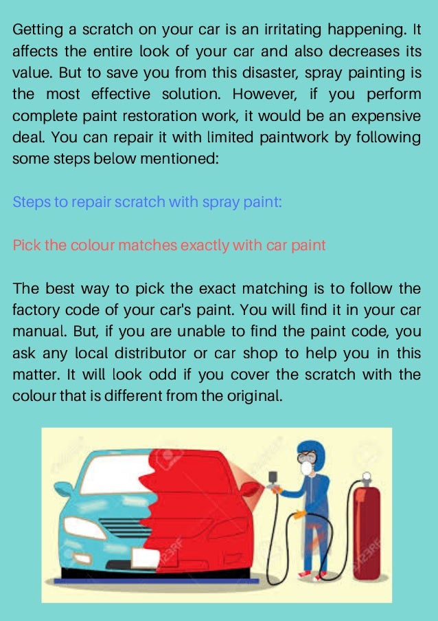 How To Repair Car Scratch With Spray Painting