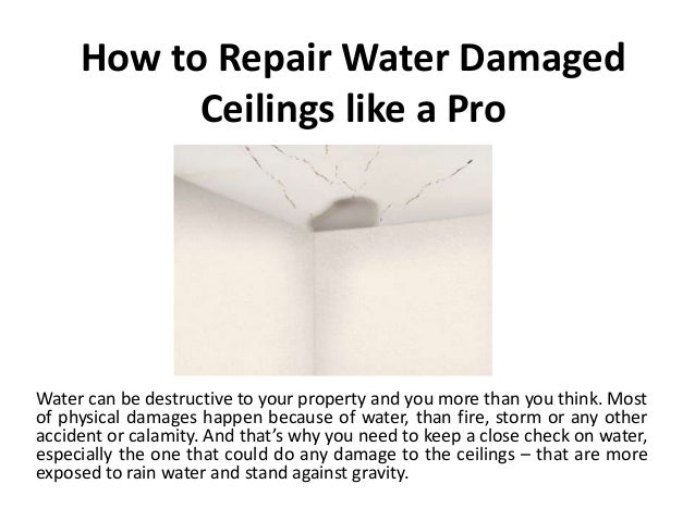 How To Repair Water Damaged Ceilings Like A Pro