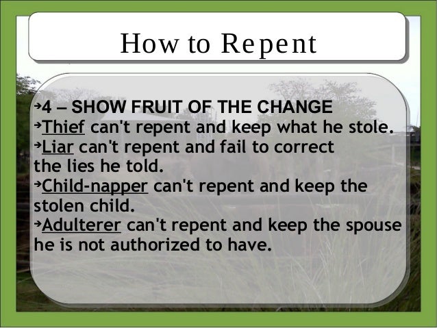 How to repent