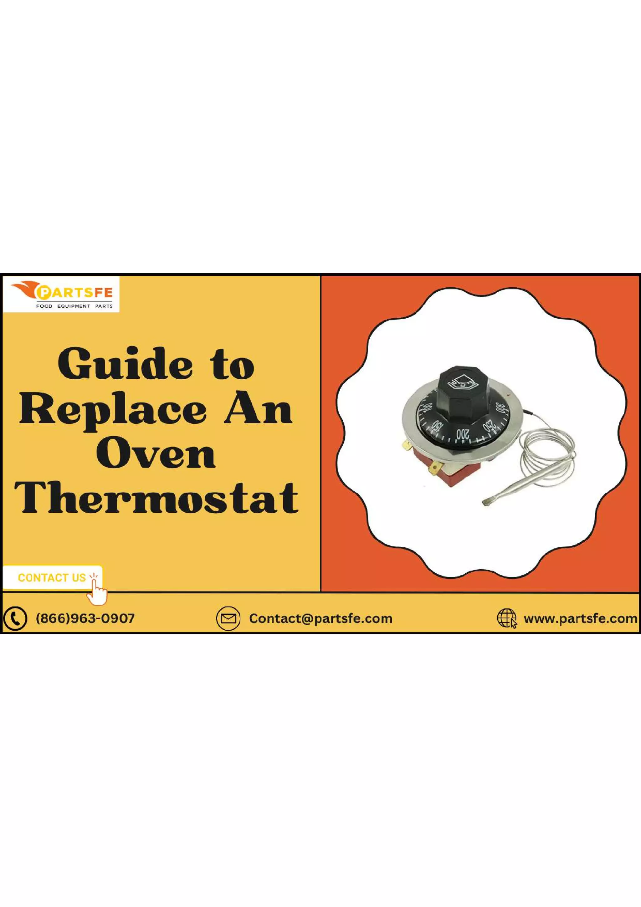 How to replace a thermostat in an Oven StepbyStep guide.pdf
