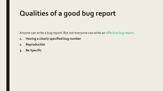 How to report bugs | PPTX