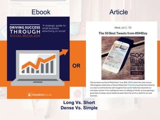 Ebook Article
OR
Long Vs. Short
Dense Vs. Simple
 