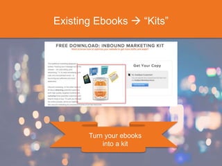 Existing Ebooks  “Kits”
Turn your ebooks
into a kit
 