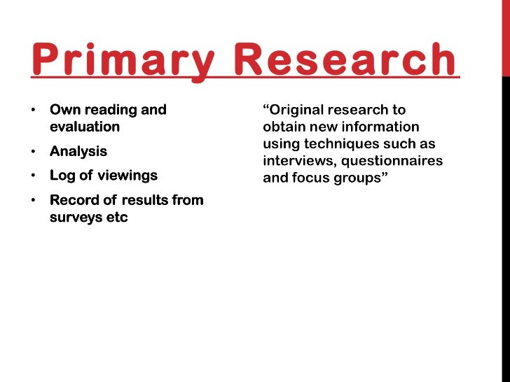 primary research examples