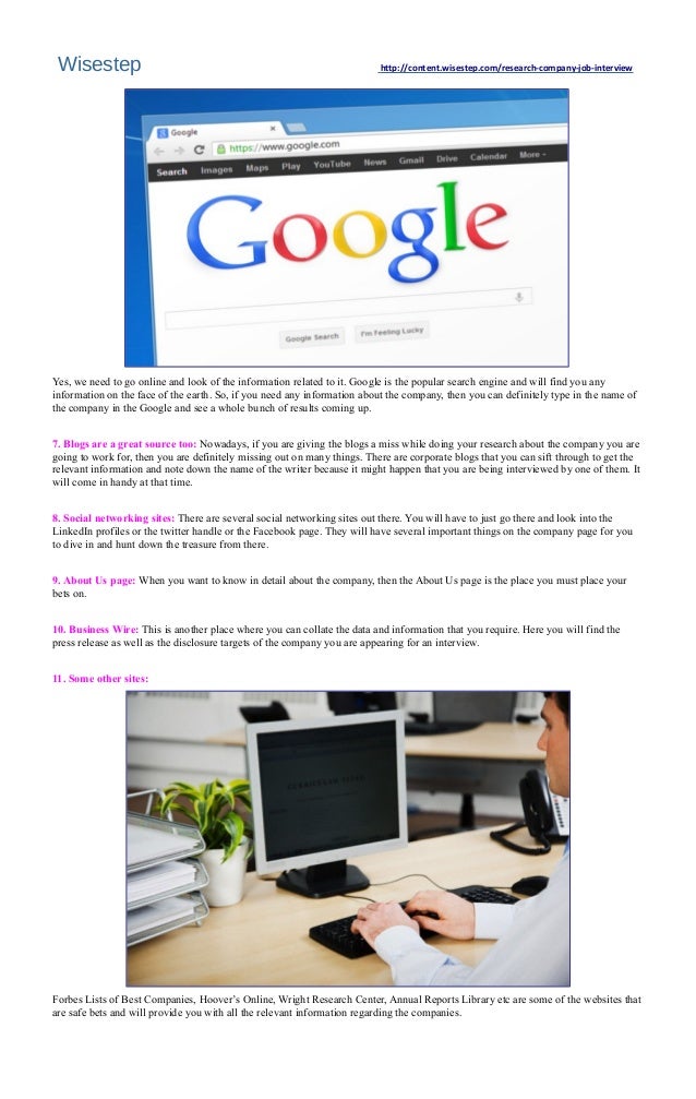 how to research a company for a job