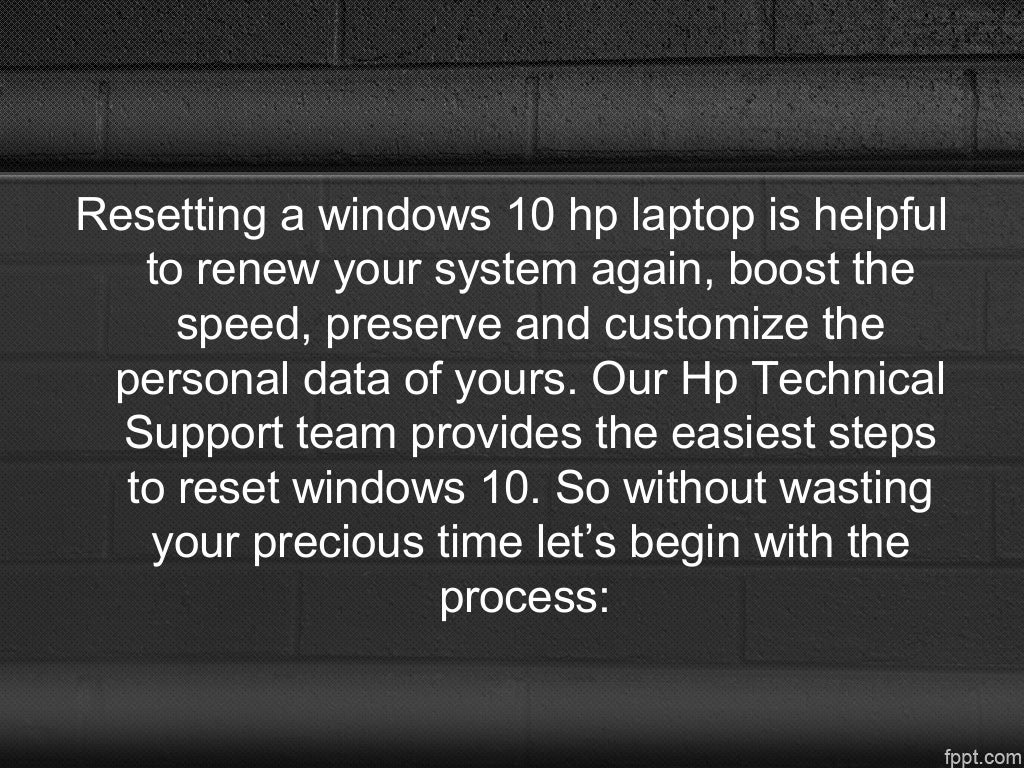 How To Reset Windows 10 System In Hp Laptop 