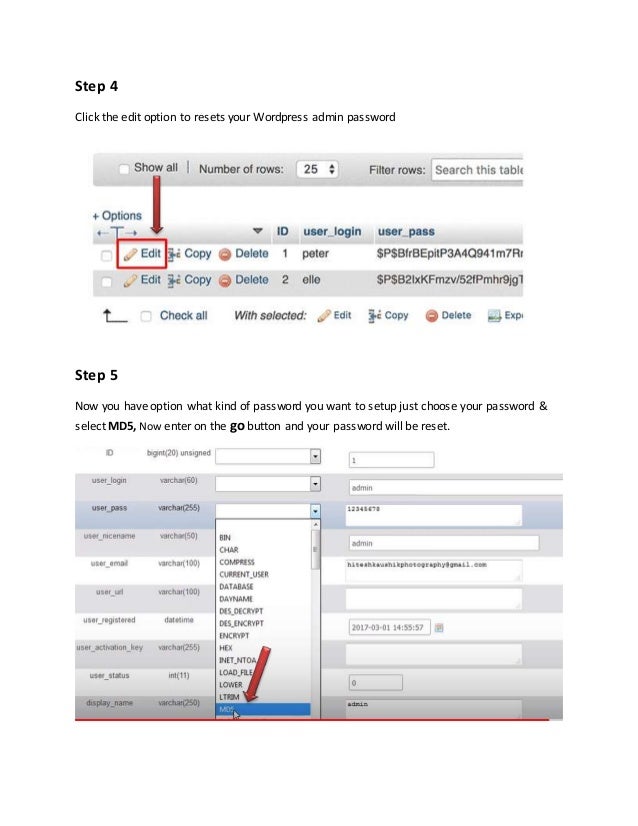 images Reset Wordpress Password From Cpanel slideshare
