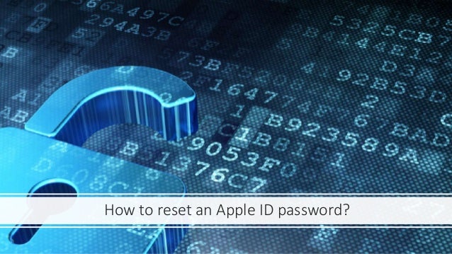 How to reset your Apple ID password