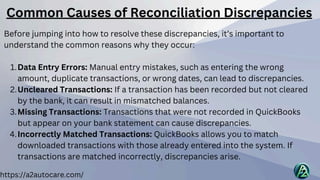 How to Resolve QuickBooks Reconciliation Discrepancies: A Step-by-Step ...