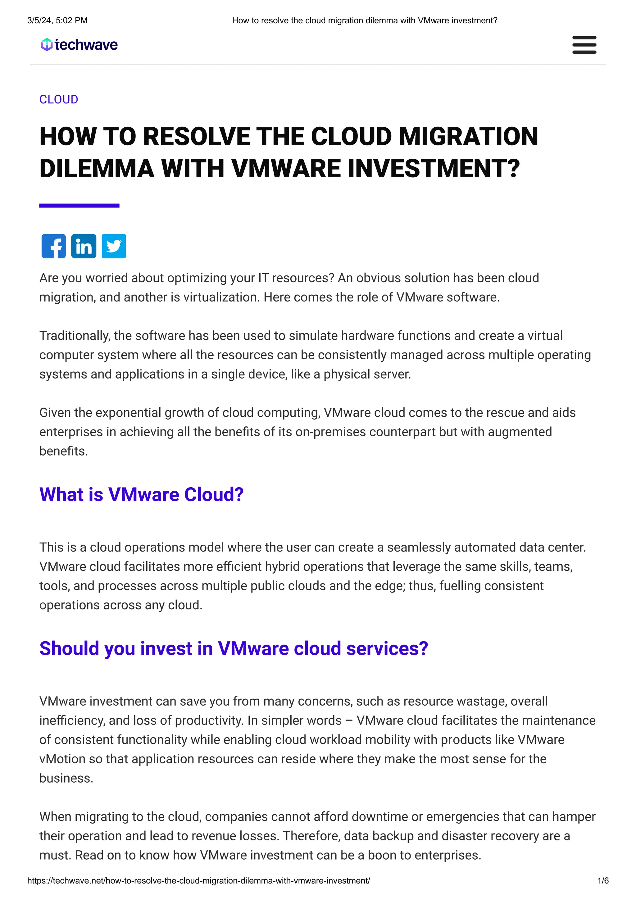 How to resolve the cloud migration dilemma with VMware investment_.pdf