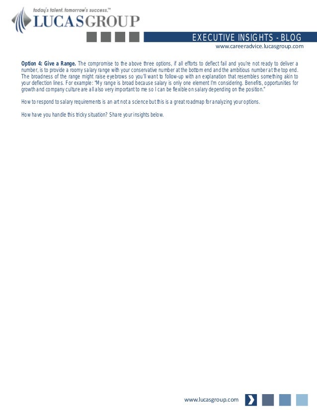 how to respond to salary requirements