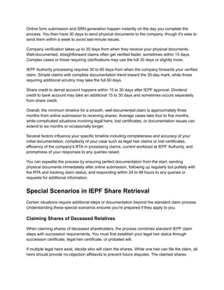 Iepf Form.pdf How to Retrieve Shares from IEPF – Step-by-Step Guide | PDF