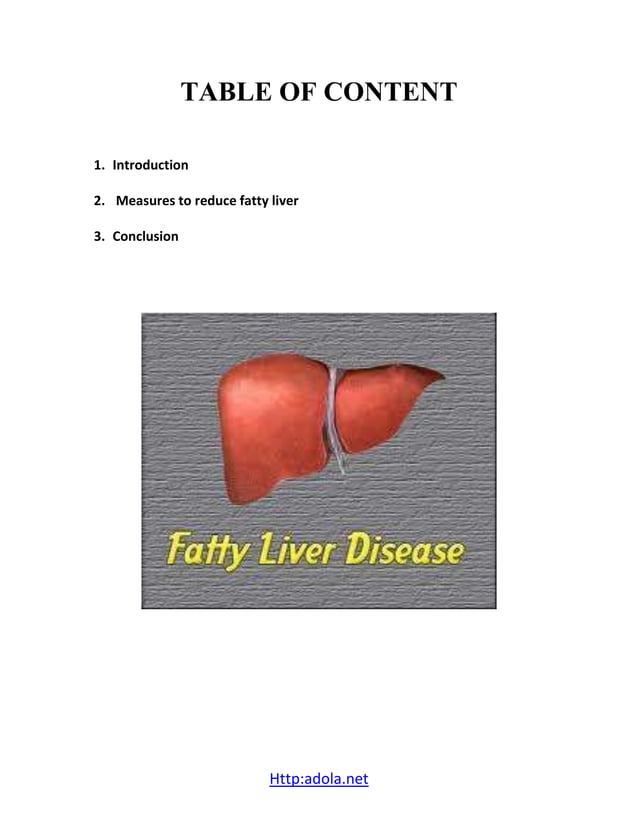 How to reverse a fatty liver disease?