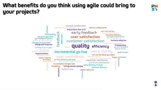 What benefits do you think using agile could bring to your
projects?
 