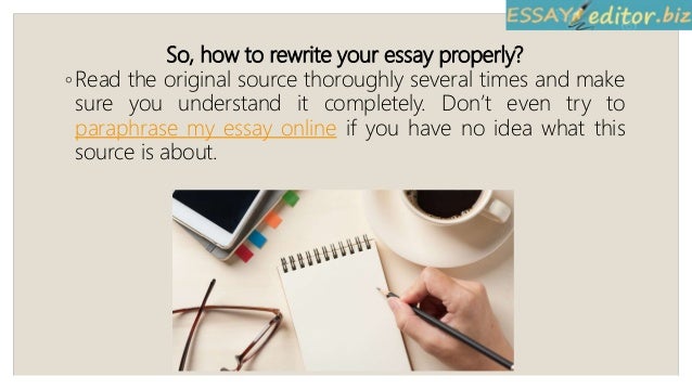 how to rewrite an essay