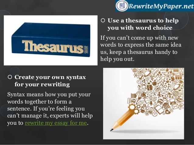 Rewrite my essay