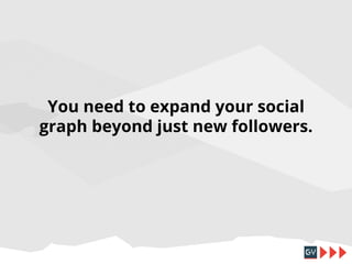 You need to expand your social
graph beyond just new followers.

 