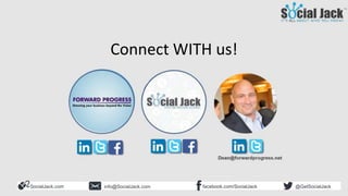 SocialJack.com facebook.com/SocialJackinfo@SocialJack.com @GetSocialJack
Connect WITH us!
 