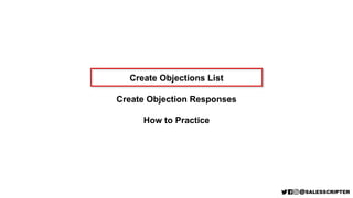 How to Role Play Objections