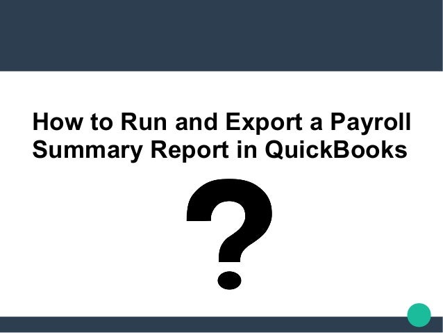 payroll summary