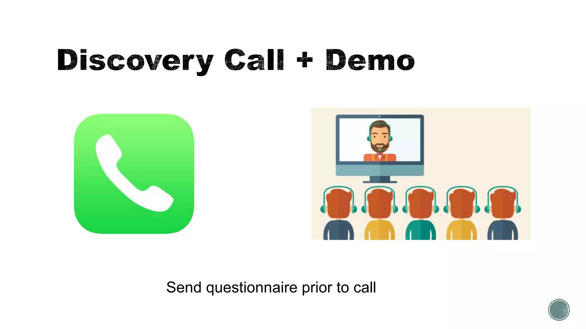 Send questionnaire prior to call
 