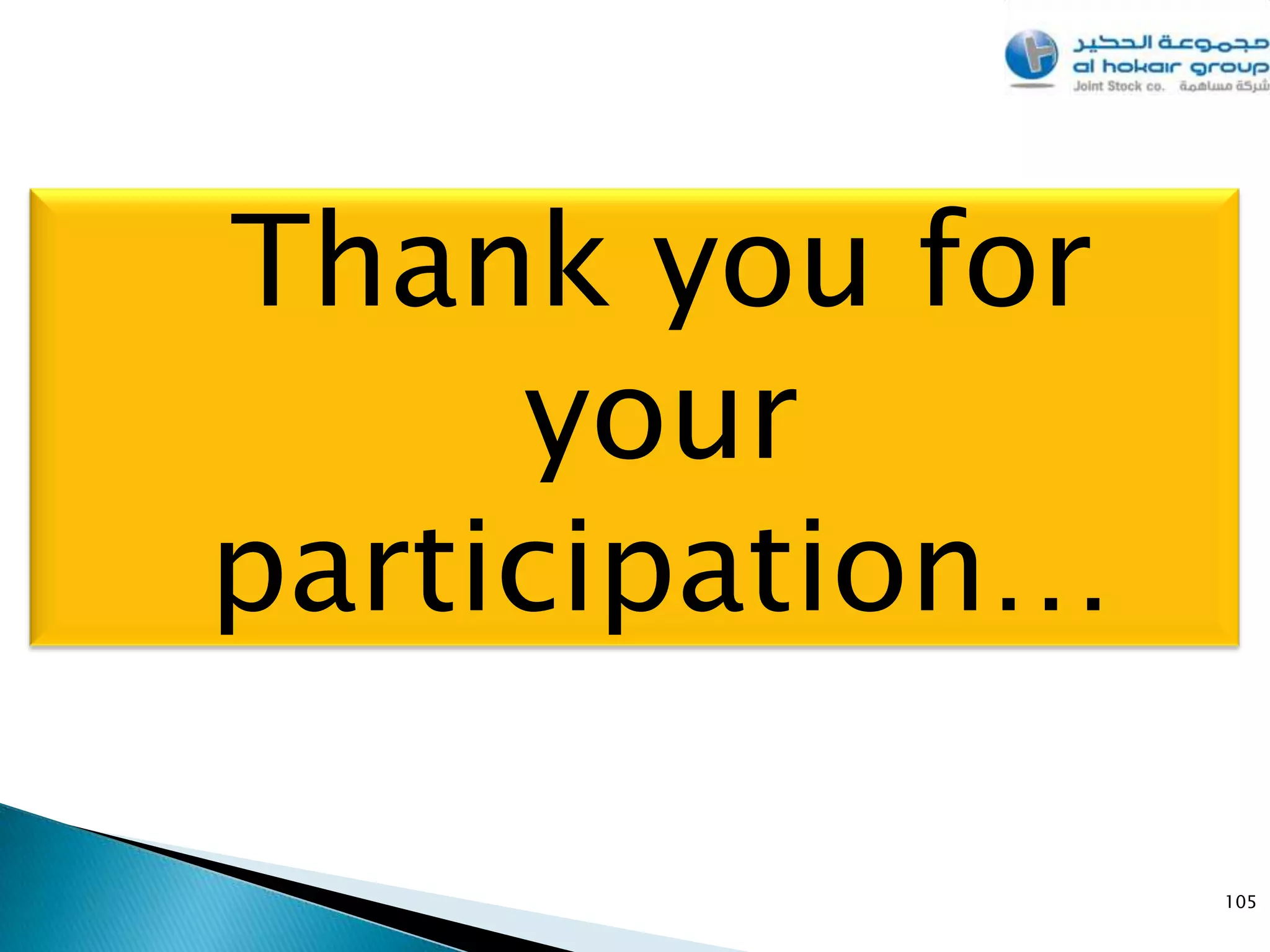 Thank you for
     your
participation…

                 105
 
