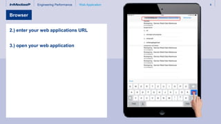 Engineering Performance 4Web Application
Browser
2.) enter your web applications URL
3.) open your web application
 