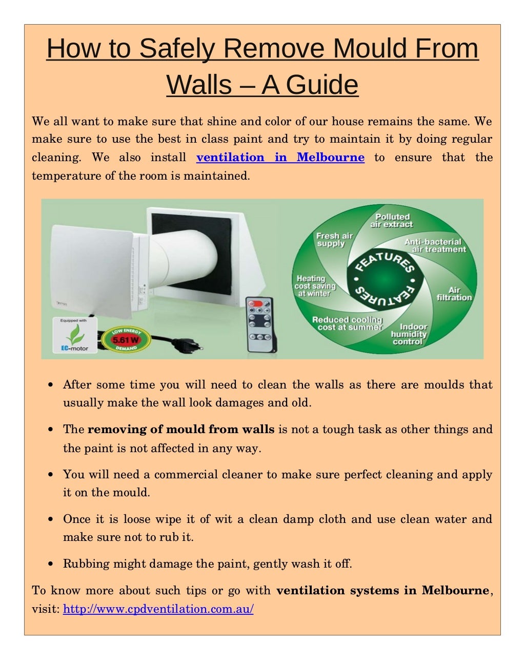 How To Safely Remove Mould From Walls A Guide
