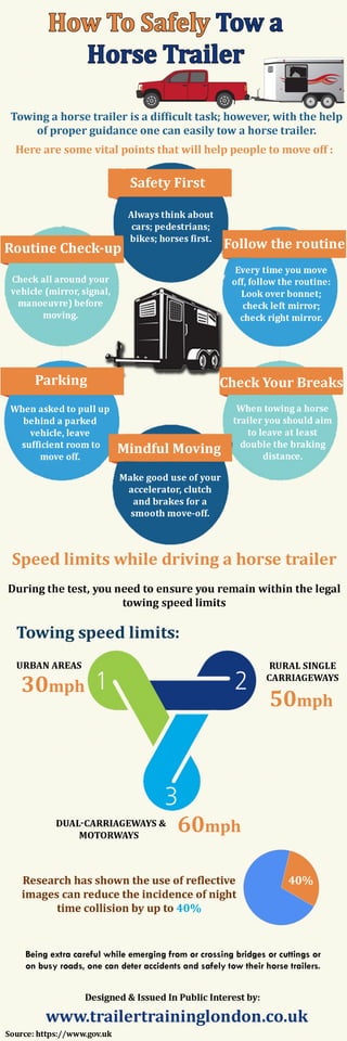 How to safely tow a horse trailer