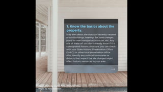 How to Save a Place: 12 Tips To Research & Know the Threat