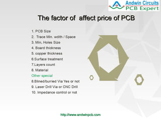 The factor of affect price of PCBThe factor of affect price of PCB
http://www.andwinpcb.comhttp://www.andwinpcb.com
 