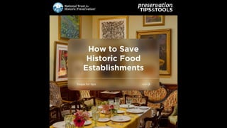 How to Save Historic Food Establishments