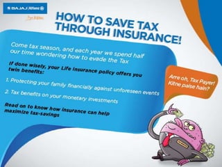 How to save tax through insurance