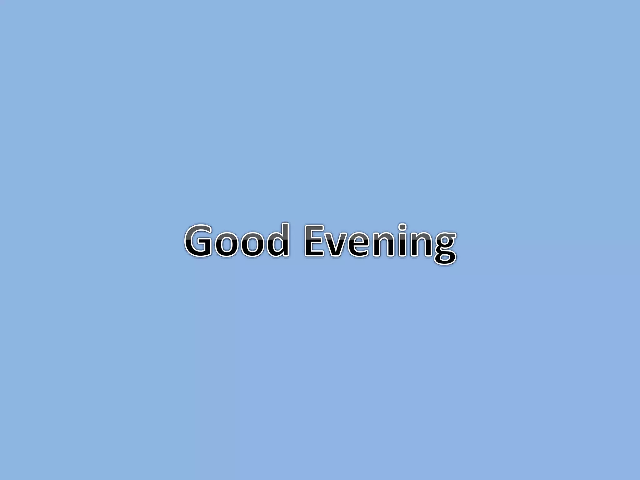 How to say good evening in french PPT