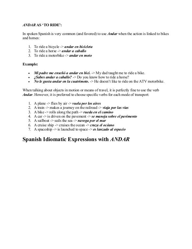 How To Say Walk In Spanish