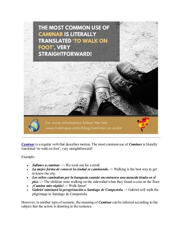 How To Say Walk In Spanish