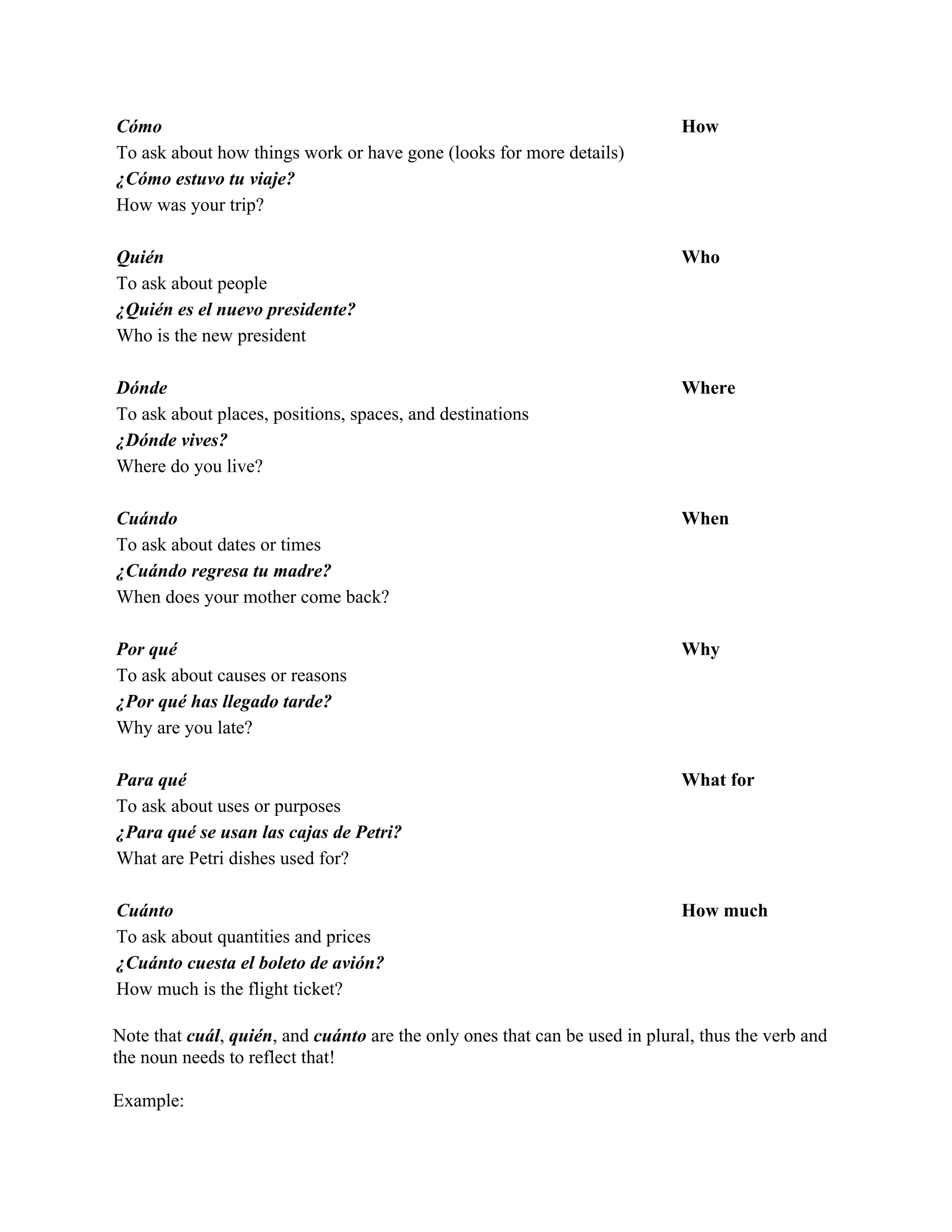 How To Say What in Spanish PDF Free Download