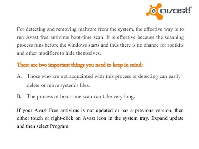 avast how to run boot scan avast how to run boot scan