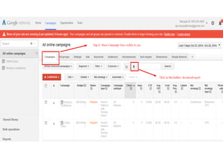 How to schedule google adwords reports