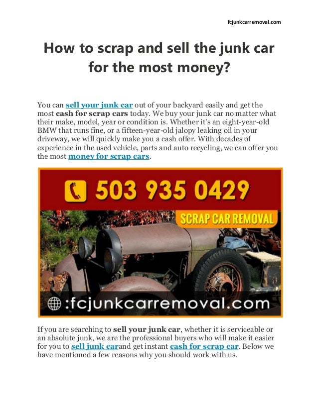 how do i sell a junk car