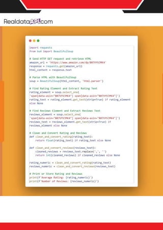 How to Scrape Amazon Product Data using Python – A Comprehensive Guide.pptx