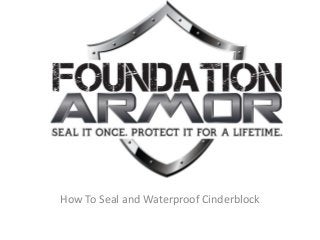 How To Seal and Waterproof Cinderblock
 