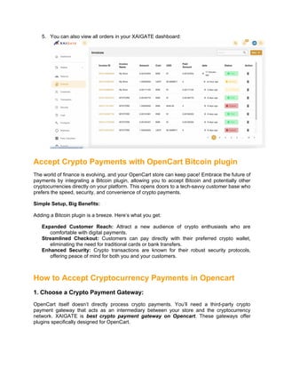 How to Seamlessly Integrate Cryptocurrency Payments in OpenCart | PDF