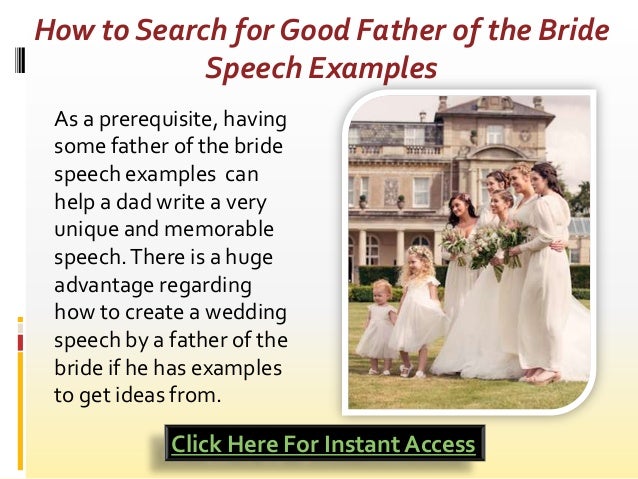 Help with writing father of the bride speech